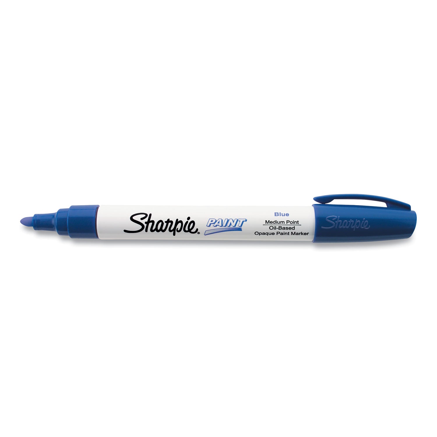 Sharpie Oil-Based Paint Marker - Medium Point - Medium Marker Point - Blue Ink - Oil Based - 1 Each