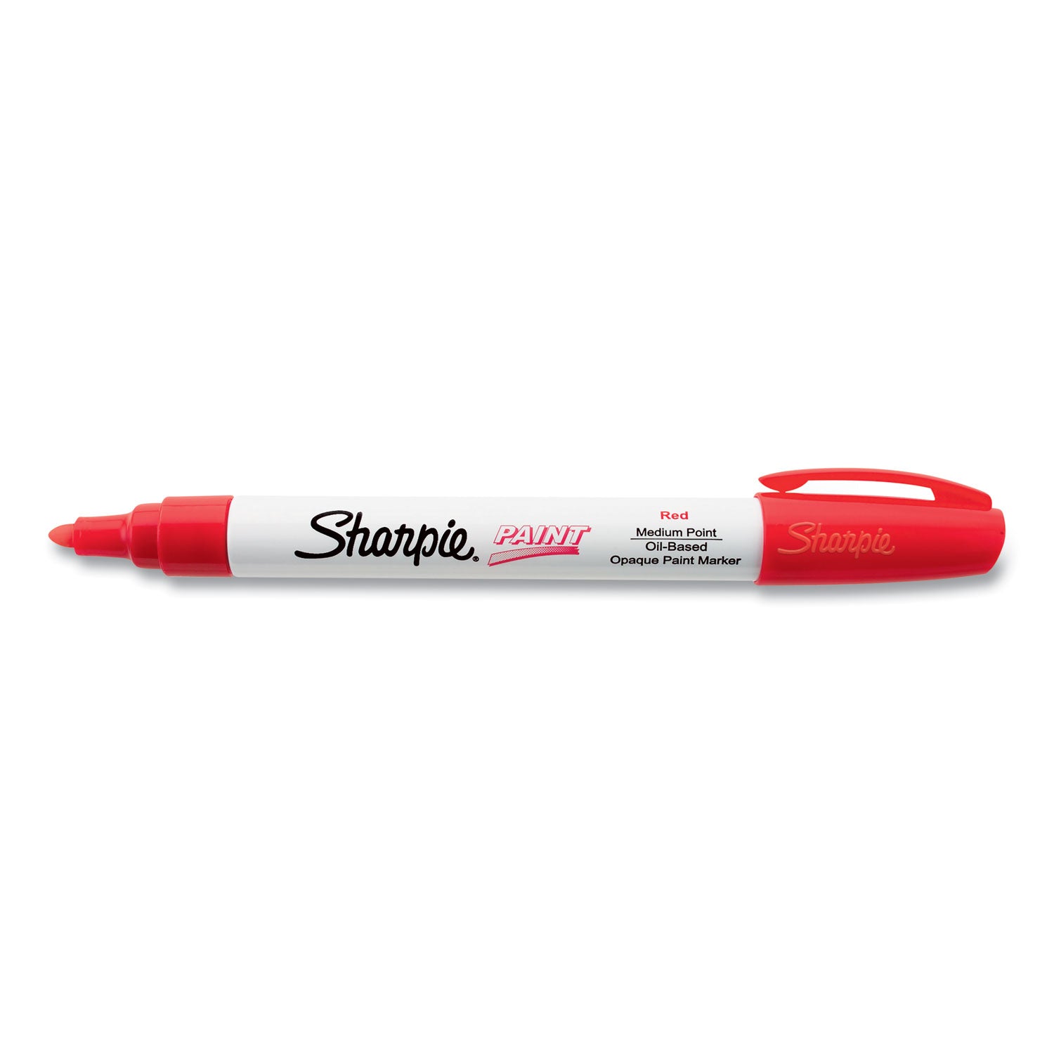 Sharpie Oil-Based Paint Marker - Medium Point - Medium Chisel Marker Point - Red Ink - Oil Based - 1 Each