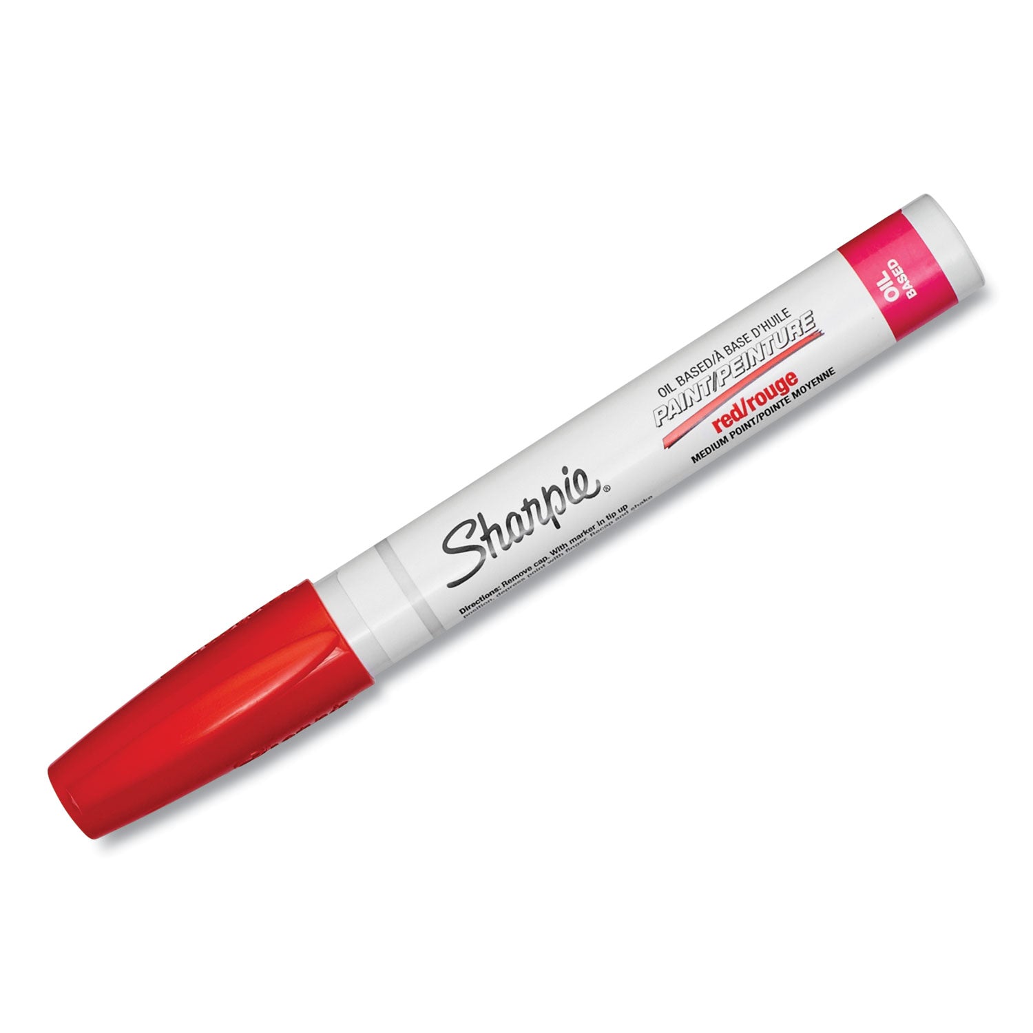 Sharpie Oil-Based Paint Marker - Medium Point - Medium Chisel Marker Point - Red Ink - Oil Based - 1 Each