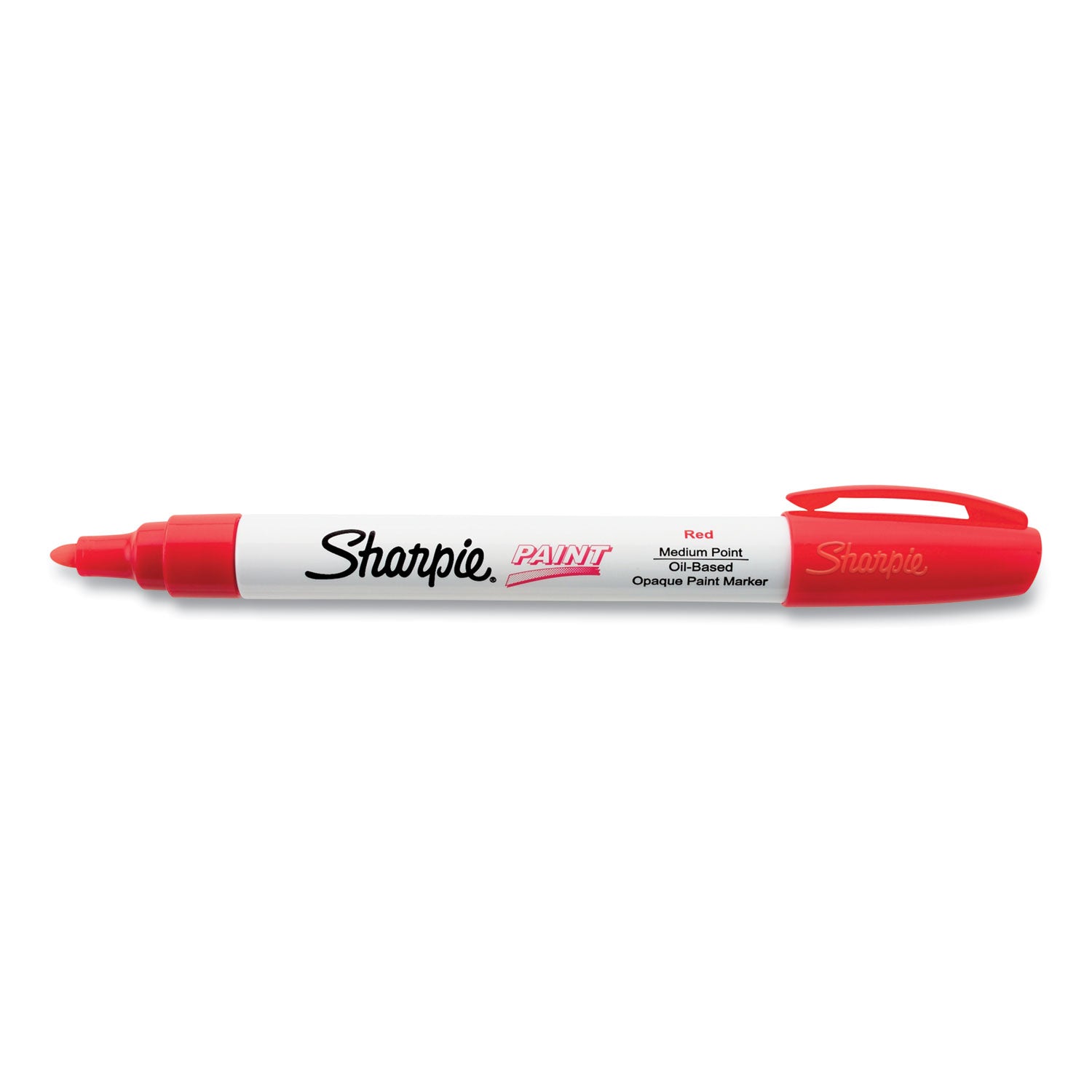 Sharpie Oil-Based Paint Marker - Medium Point - Medium Chisel Marker Point - Red Ink - Oil Based - 1 Each