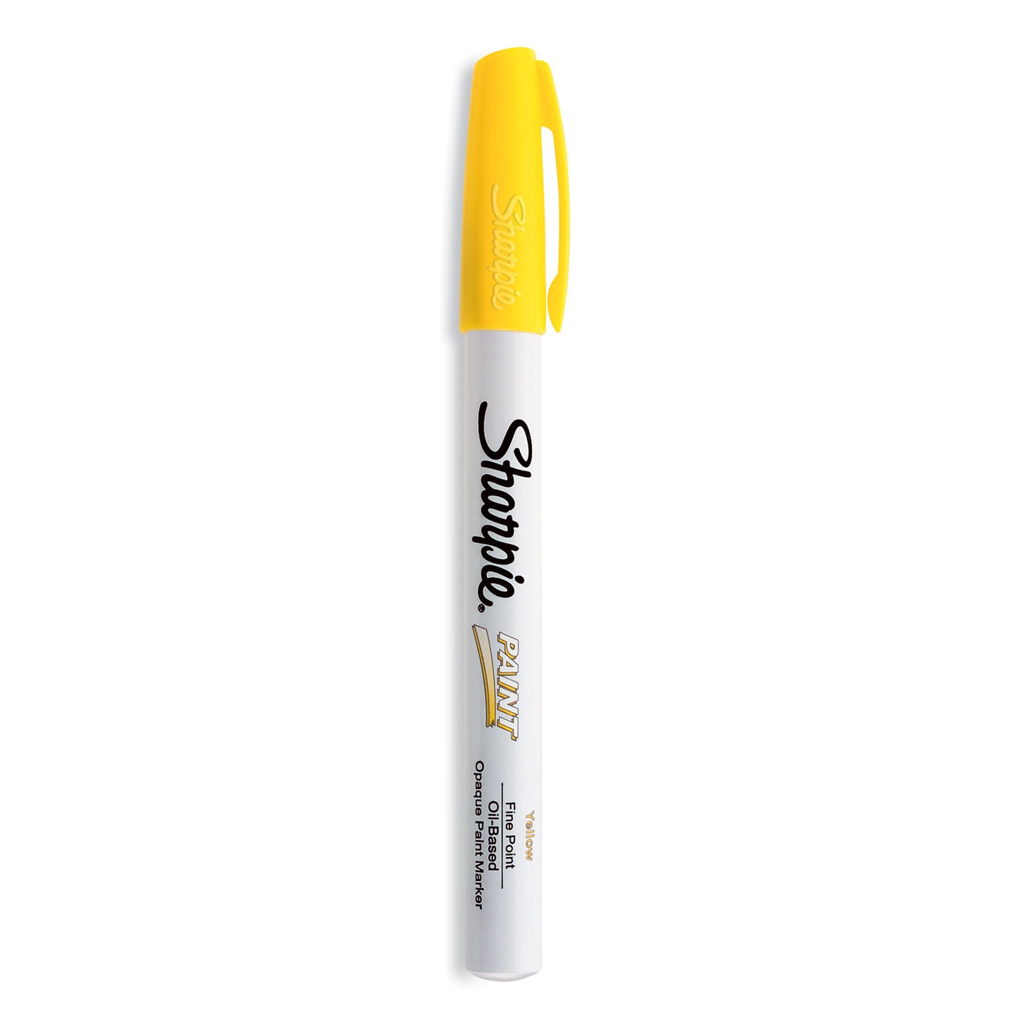 Sharpie Oil-based Paint Markers - Fine Marker Point - Yellow Ink - Oil Based - 1 Each