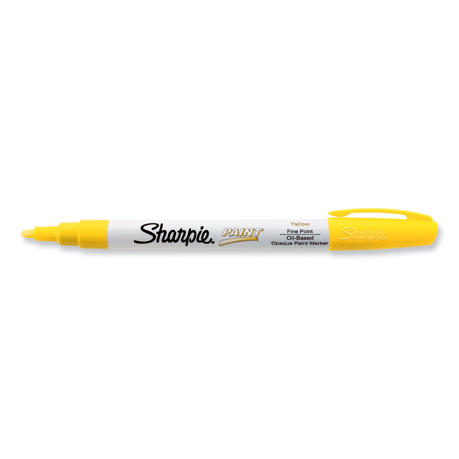 Sharpie Oil-based Paint Markers - Fine Marker Point - Yellow Ink - Oil Based - 1 Each
