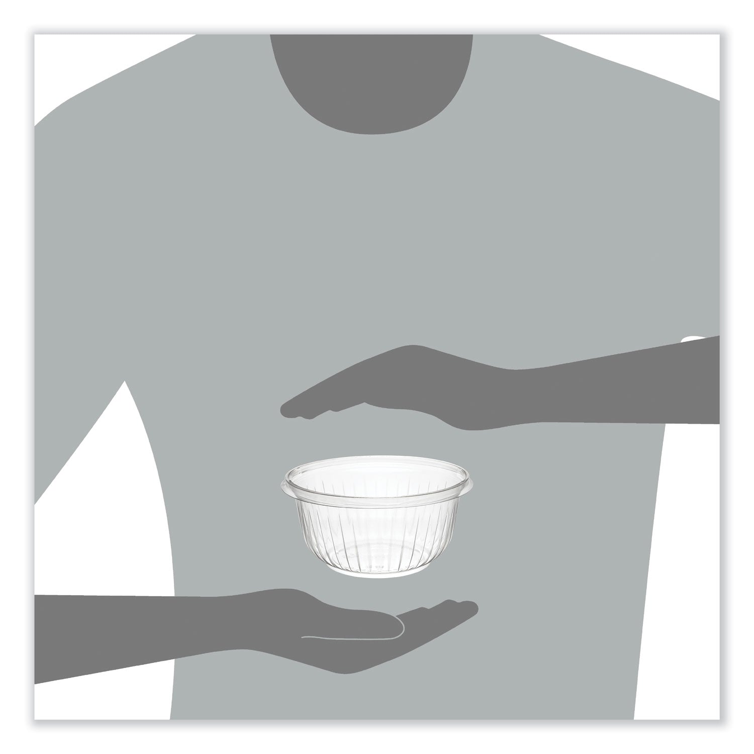 PresentaBowls Clear Bowls, 16 oz, Plastic, 63/Bag, 504/Carton