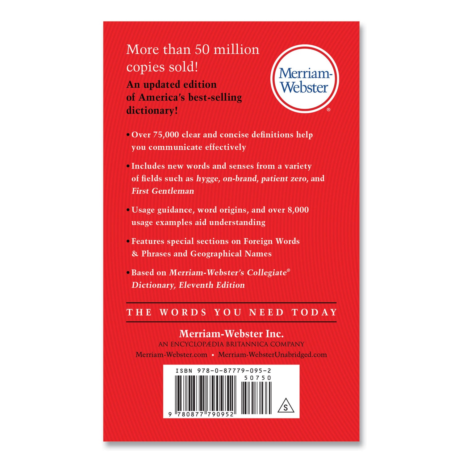 The Merriam-Webster Dictionary, Revised Edition, Paperback, 960 Pages