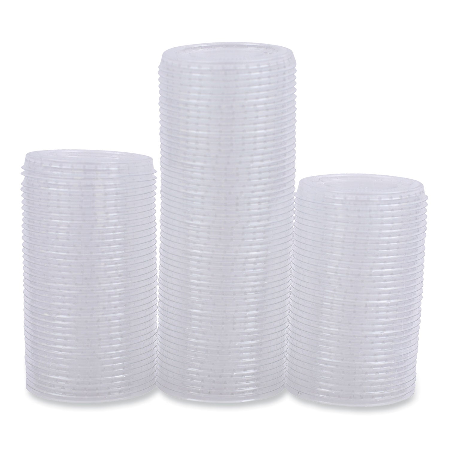 Souffle/Portion Cup Lids, Fits 1.5 oz and 2 oz Portion Cups, Plastic, Clear, 2,500/Carton