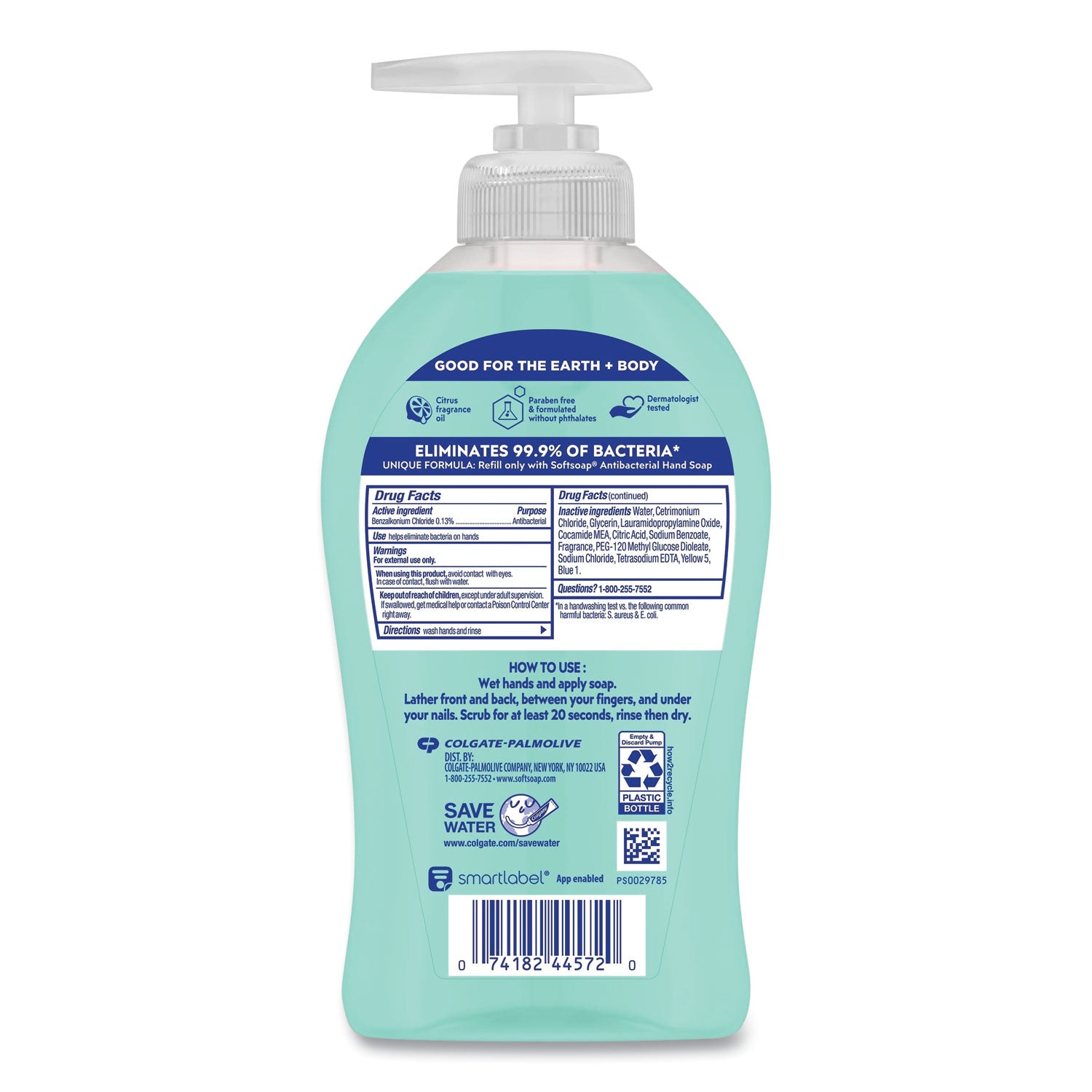 Antibacterial Hand Soap, Fresh Citrus Scent, 11.25 oz, 6/Carton