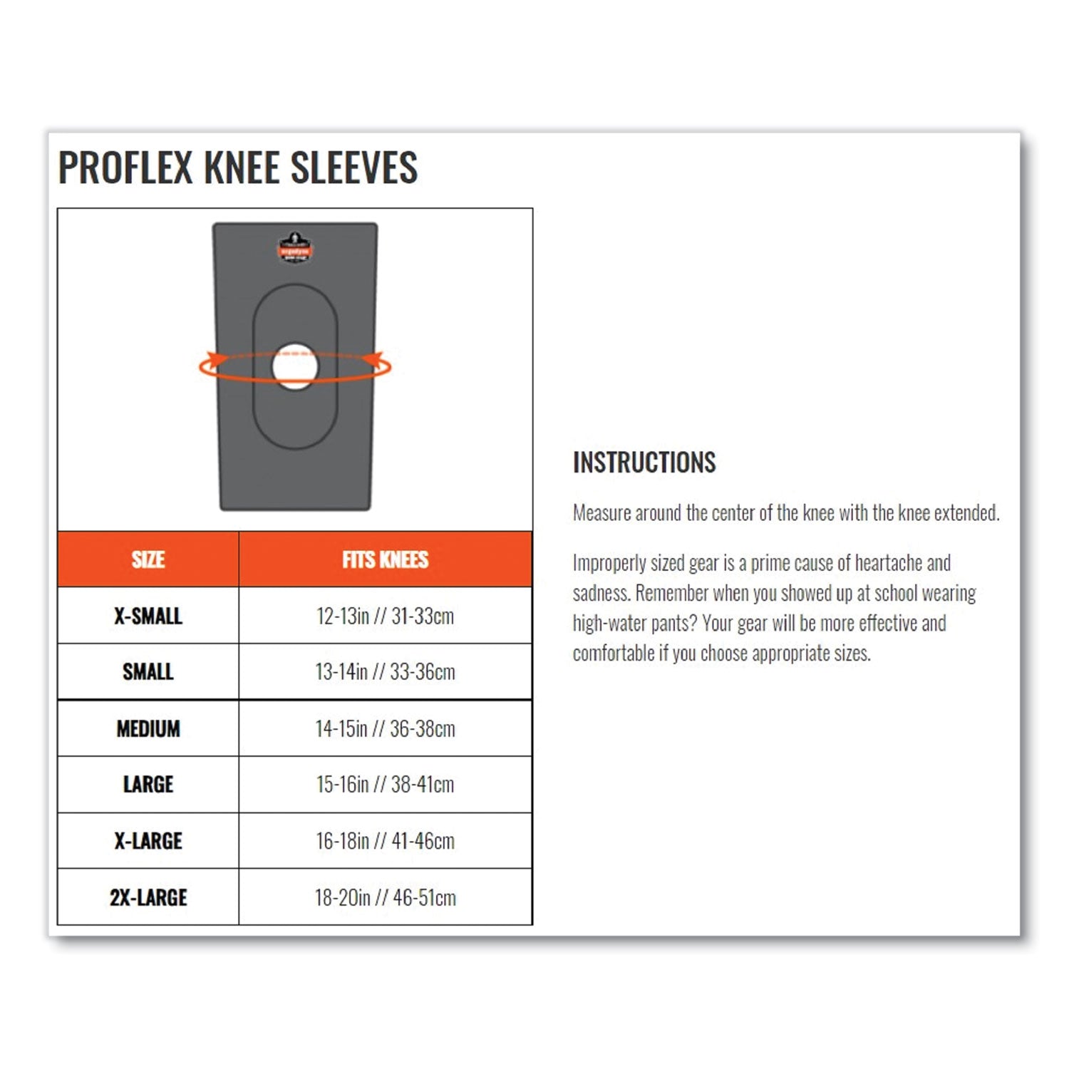 Ergodyne ProFlex 600 Single Layer Neoprene Knee Sleeve - Black - Spandex, Neoprene - 1 Each