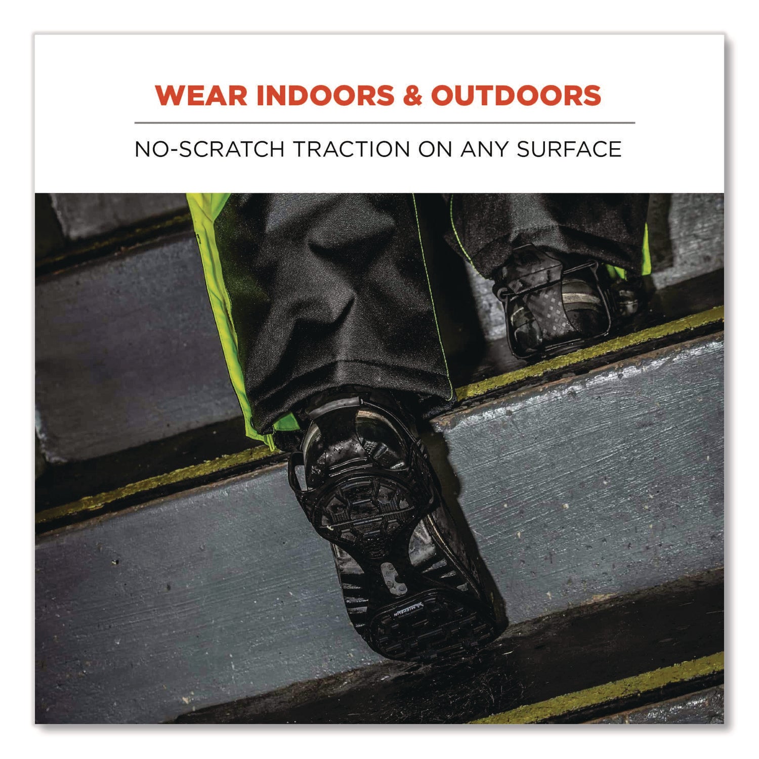 Ergodyne Trex 6325 Spikeless Traction Devices, Black, Extra-Large, Fits Men's Shoe/Boot Sizes 11-14, 2 per Pair