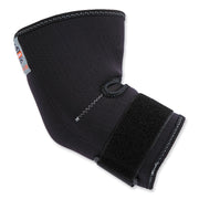 Ergodyne ProFlex 655 Elbow Sleeve with Strap, Black, Neoprene/Spandex, Large, Ambidextrous, Adjustable, 1 Each