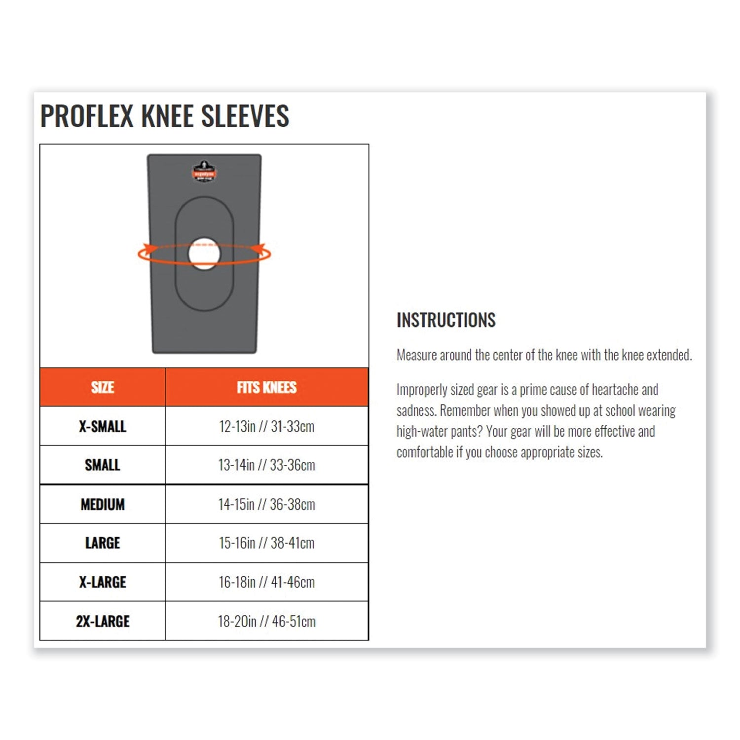 Ergodyne ProFlex 600 Single Layer Neoprene Knee Sleeve - 14" to 15" Knee Circumference - Black - Neoprene, Spandex - 1 Each