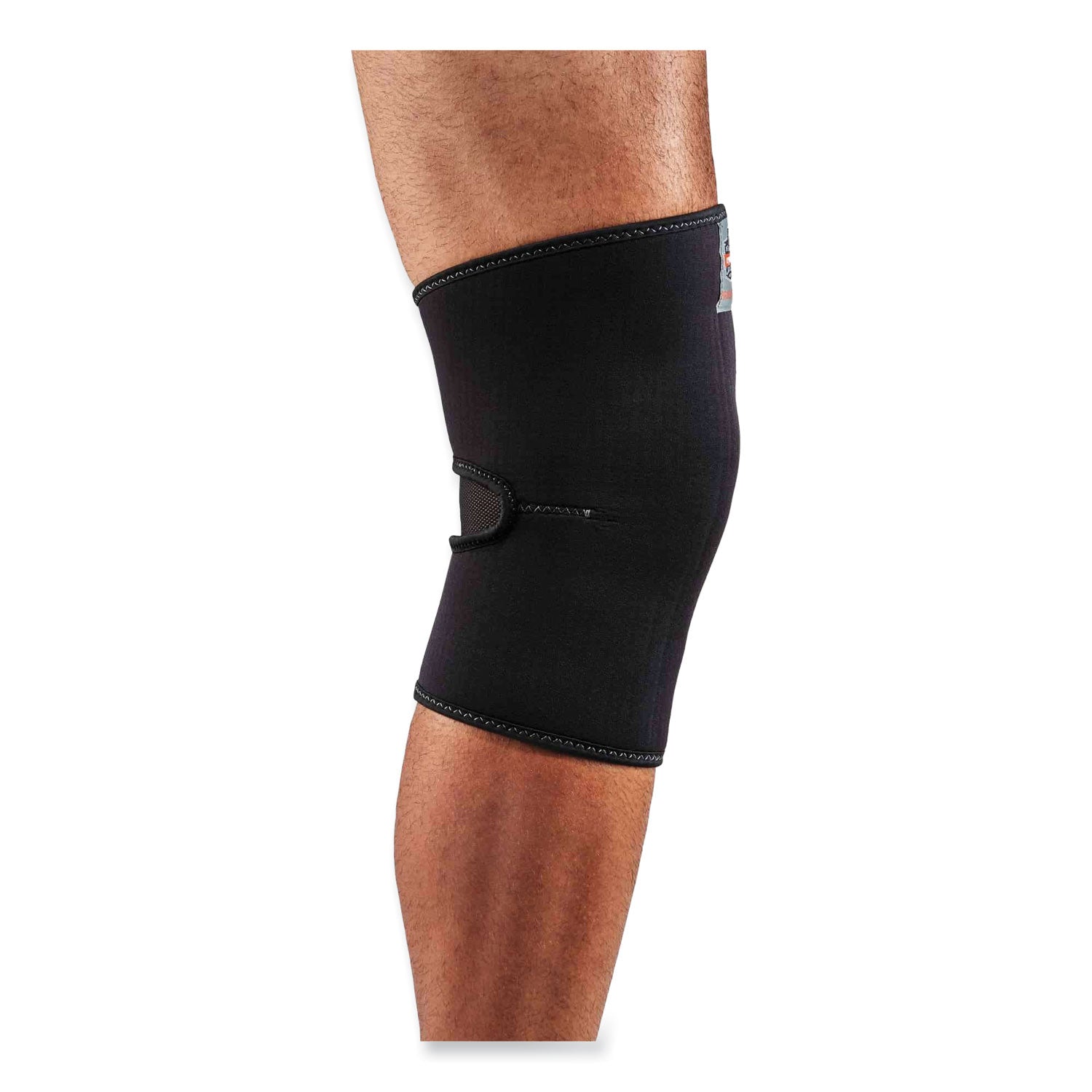 Ergodyne ProFlex 600 Single Layer Neoprene Knee Sleeve - 16" to 18" Knee Circumference - Black - Neoprene, Spandex - 1 Each