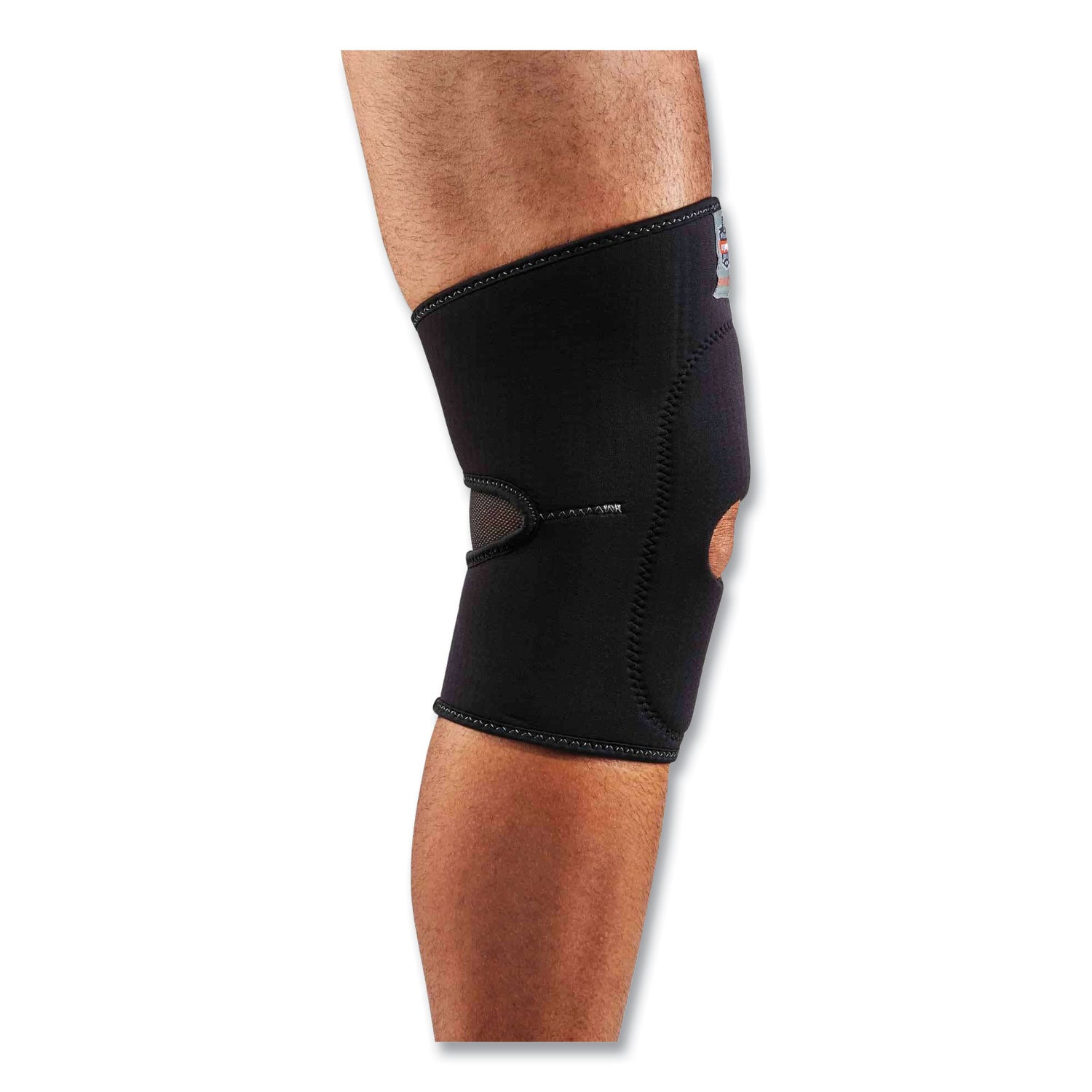Ergodyne ProFlex 615 Knee Sleeve with Open Patella/Anterior Pad, Black, Neoprene/Spandex, Medium, 1 Each