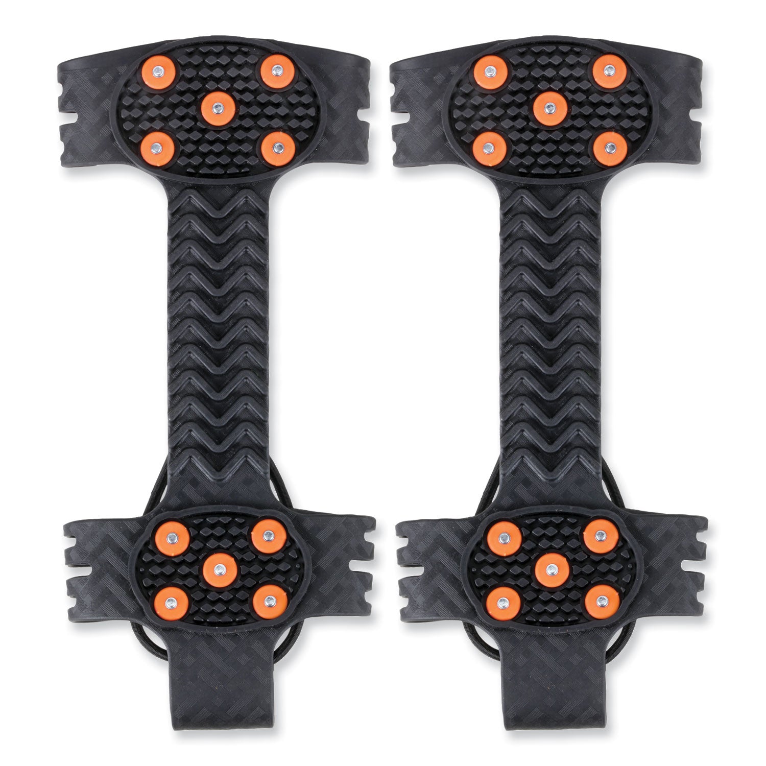 Ergodyne Trex 6310 Adjustable Slip-On Ice Cleats, Black, Steel/Rubber, Medium, 2 per Pair
