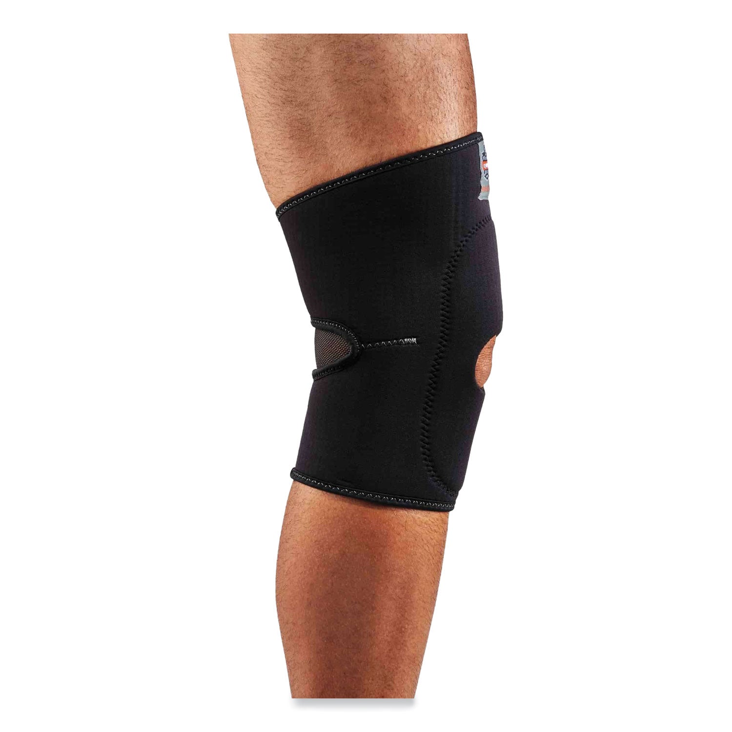 Ergodyne ProFlex 615 Knee Sleeve with Open Patella/Anterior Pad, Black, Neoprene/Spandex, Extra Large (XL), 1 Each