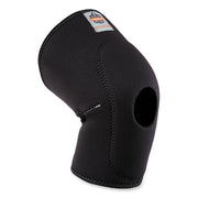 Ergodyne ProFlex 615 Knee Sleeve with Open Patella/Anterior Pad, Black, Neoprene/Spandex, Small, 1 Each