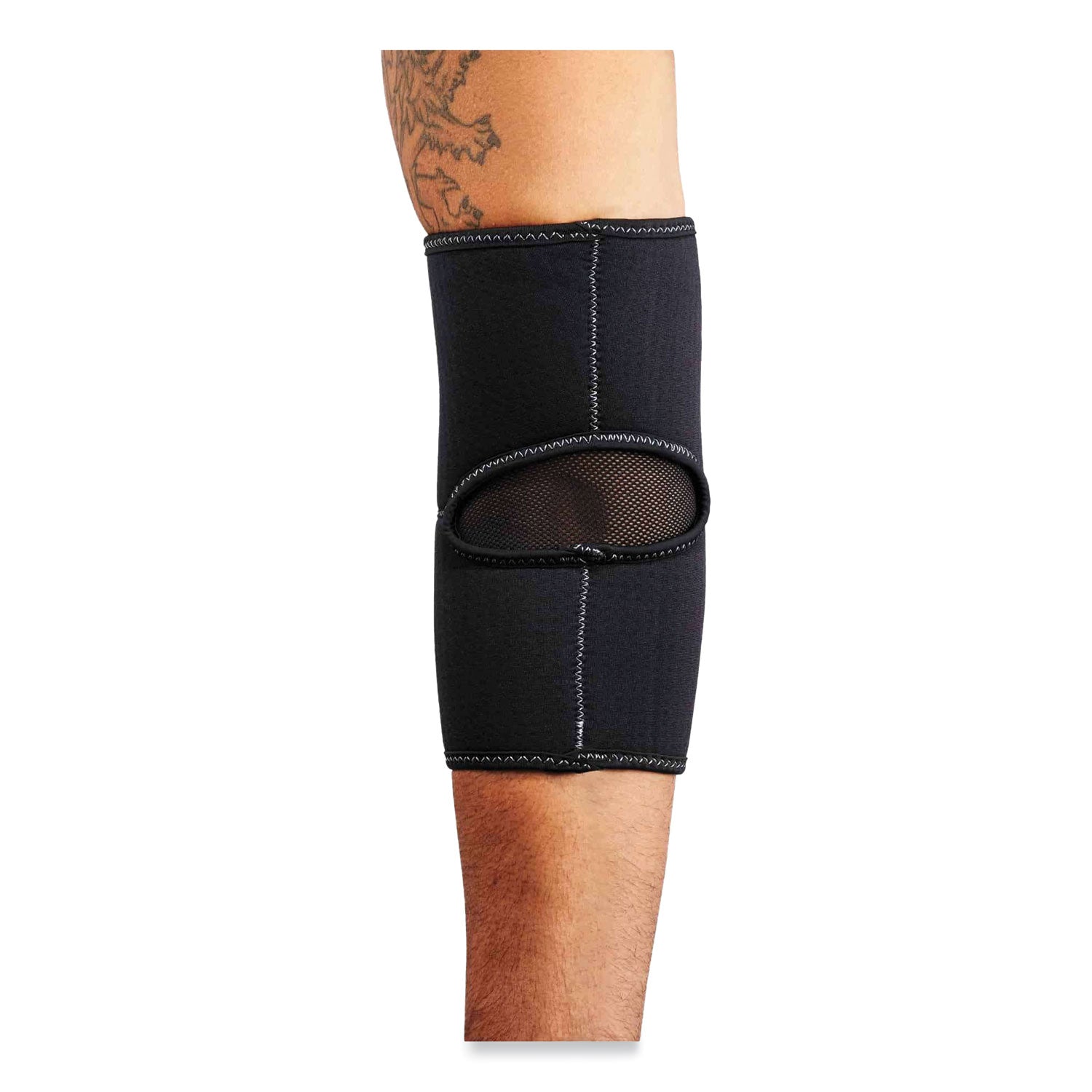 Ergodyne ProFlex 650 Neoprene Elbow Sleeve, Large, 11"–12" Elbow Circumference, Black, Neoprene/Spandex, 1 Each