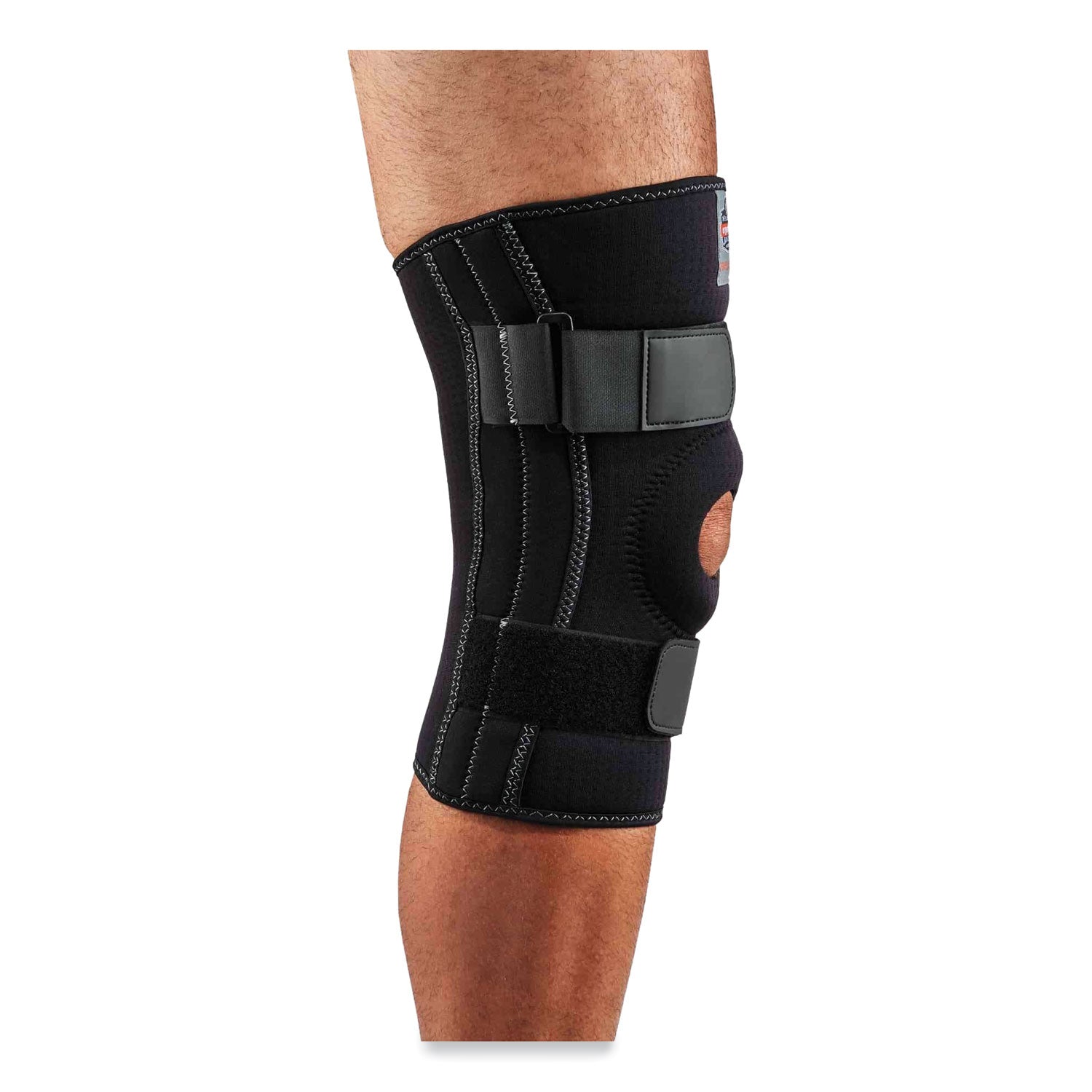 Ergodyne ProFlex 620 Knee Sleeve with Open Patella and Spiral Stays, Black, Neoprene, Medium, 1 Each