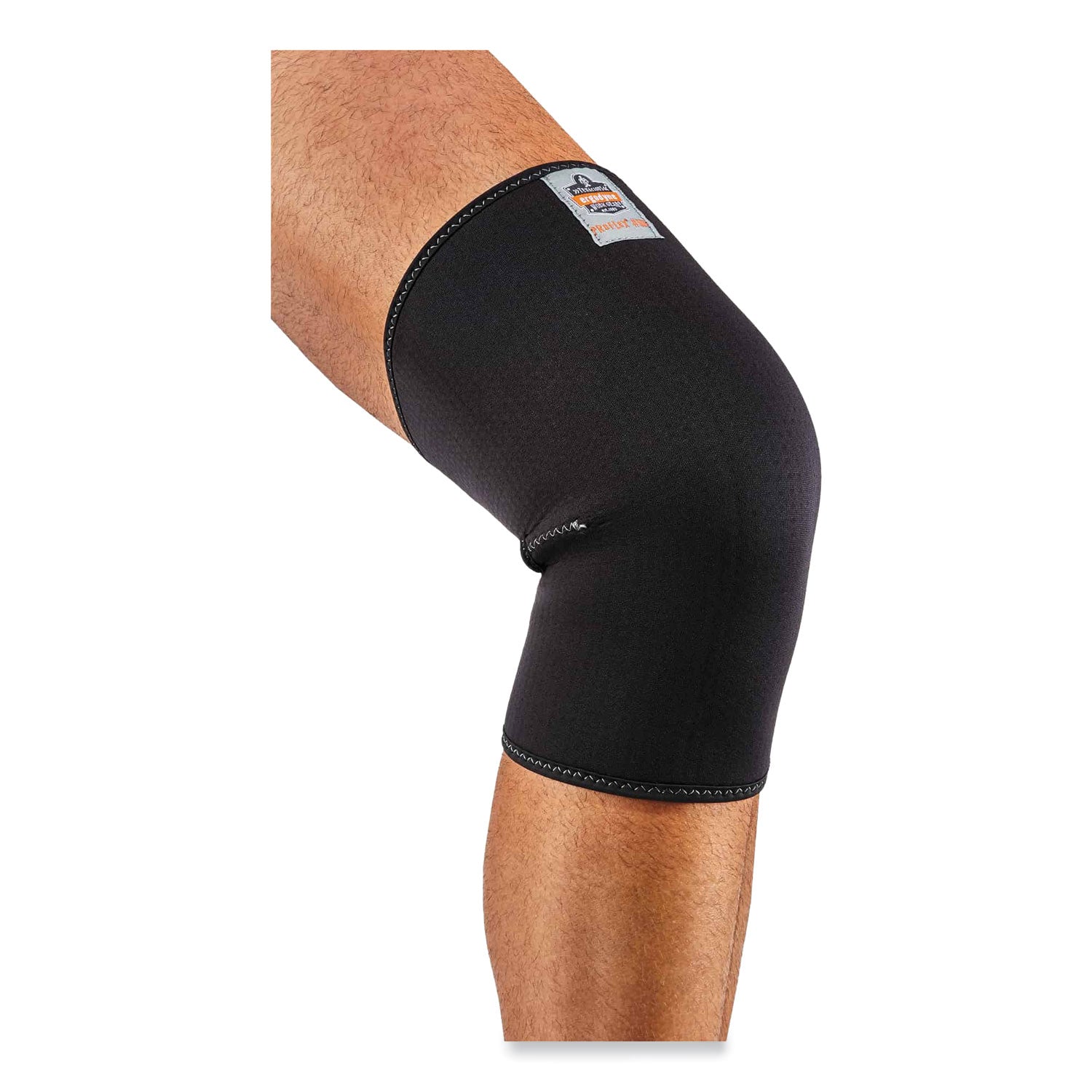 Ergodyne ProFlex 600 Single Layer Neoprene Knee Sleeve - 16" to 18" Knee Circumference - Black - Neoprene, Spandex - 1 Each