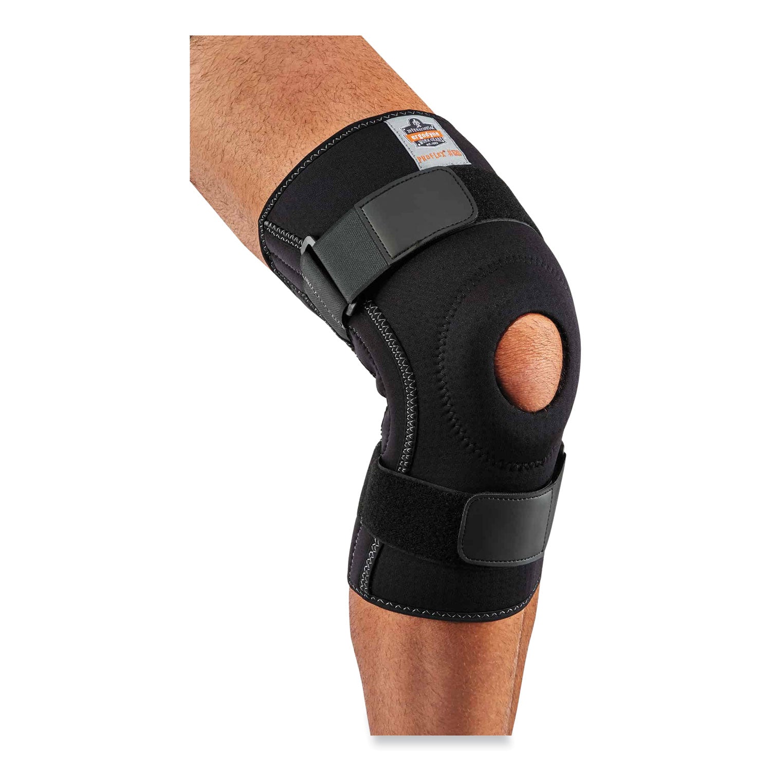 Ergodyne ProFlex 620 Knee Sleeve with Open Patella and Spiral Stays, Black, Neoprene, Extra Large (XL), 1 Each