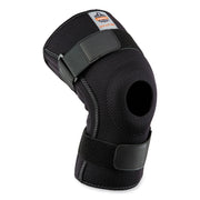 Ergodyne ProFlex 620 Knee Sleeve with Open Patella and Spiral Stays, Black, Neoprene, Large, 1 Each