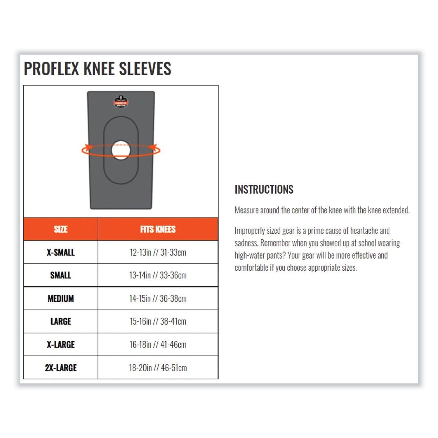 Ergodyne ProFlex 620 Knee Sleeve with Open Patella and Spiral Stays, Black, Neoprene, Medium, 1 Each