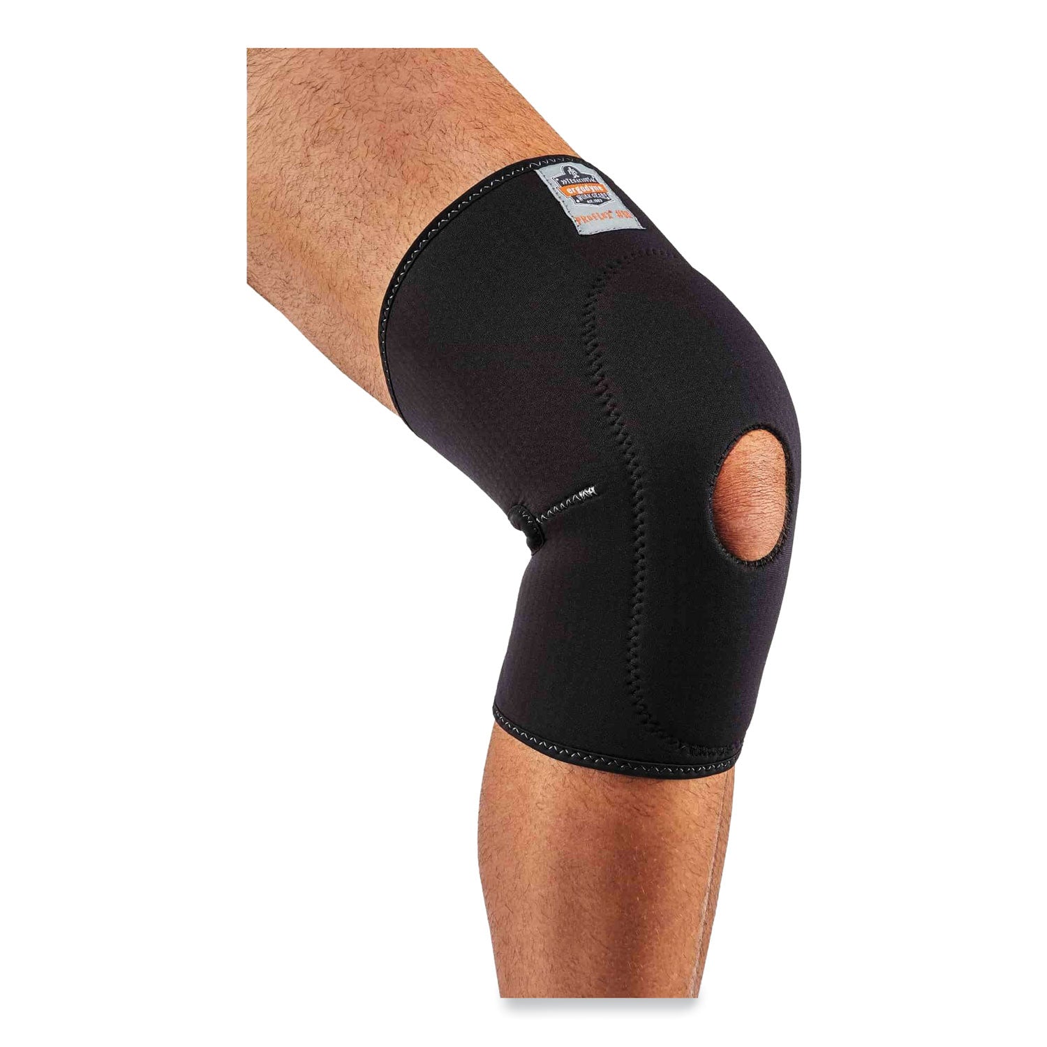 Ergodyne ProFlex 615 Knee Sleeve with Open Patella/Anterior Pad, Black, Neoprene/Spandex, XXL, 1 Each