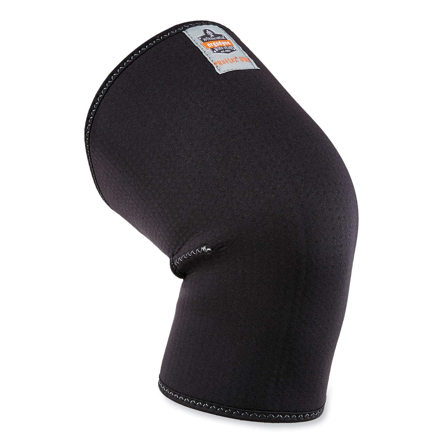 Ergodyne ProFlex 600 Single Layer Neoprene Knee Sleeve - 15" to 16" Knee Circumference - Black - Spandex, Neoprene - 1 Each