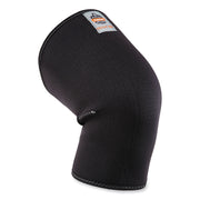 Ergodyne ProFlex 600 Single Layer Neoprene Knee Sleeve - 16" to 18" Knee Circumference - Black - Neoprene, Spandex - 1 Each