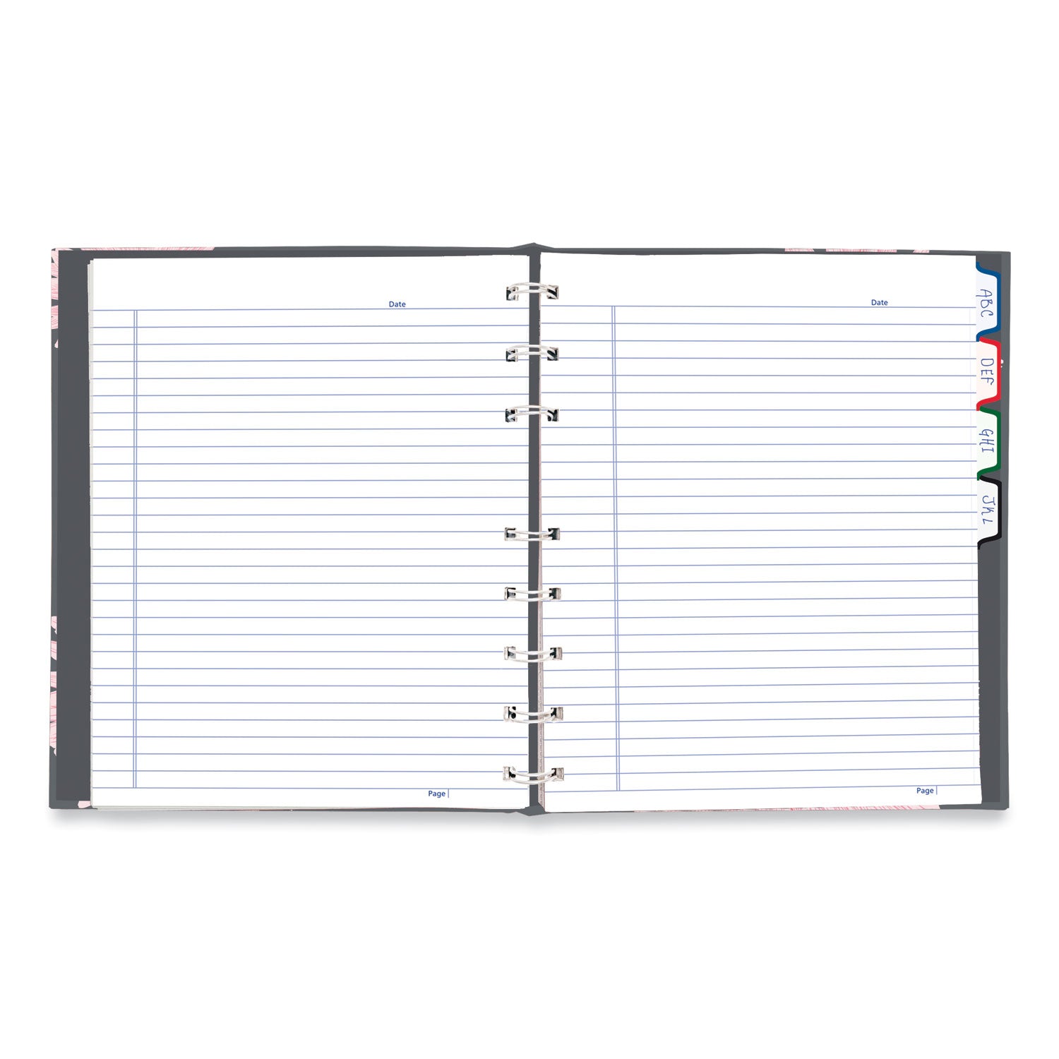 150 Pages - Twin Wirebound - Ruled Margin - 9 1/4" x 7 1/4" Sheet Size - Pink Daisy Cover - Micro Perforated, Note Section, Hard Cover, Sturdy, Self-adhesive Tab, Storage Pocket, Acid-free Paper, Fade Resistant, Index Sheet - Recycled - 1 Each