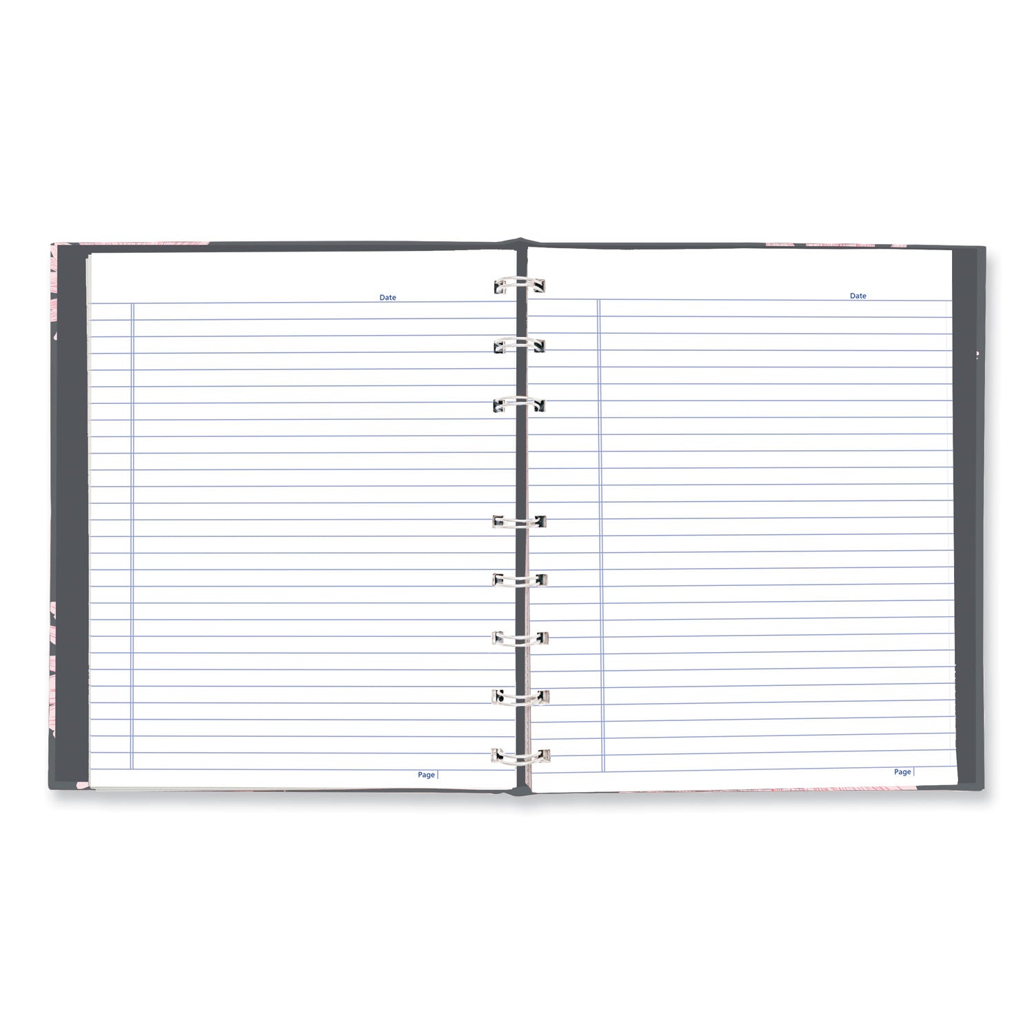 150 Pages - Twin Wirebound - Ruled Margin - 9 1/4" x 7 1/4" Sheet Size - Pink Daisy Cover - Micro Perforated, Note Section, Hard Cover, Sturdy, Self-adhesive Tab, Storage Pocket, Acid-free Paper, Fade Resistant, Index Sheet - Recycled - 1 Each