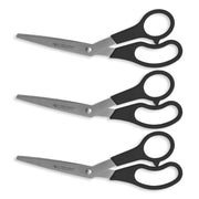 All Purpose Value Scissors, 8" Bent, Assorted Colors, Pack of 3