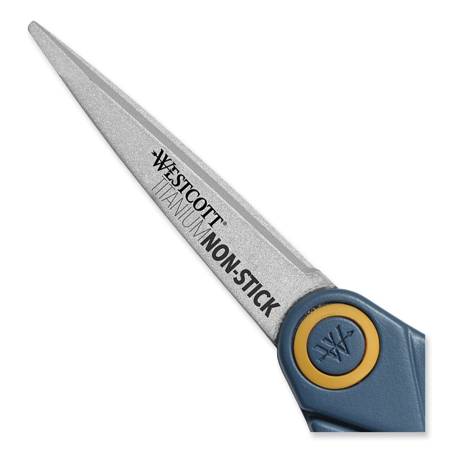 Non-Stick Titanium Bonded Scissors, 5" Long, Straight Gray/Orange Handle