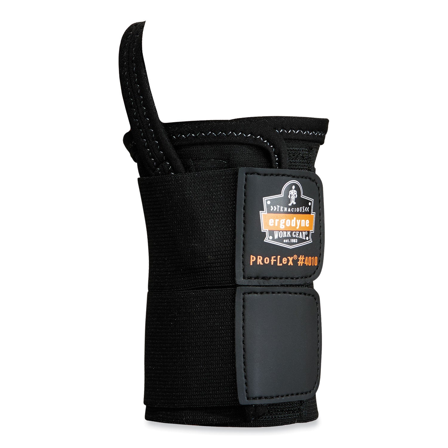 Ergodyne ProFlex 4010 Double Strap Wrist Support, Medium, Right Hand, Black, Elastic, 1 Each
