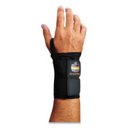 Ergodyne ProFlex 4010 Double Strap Wrist Support, Small, Left Hand, Black, Elastic, 1 Each