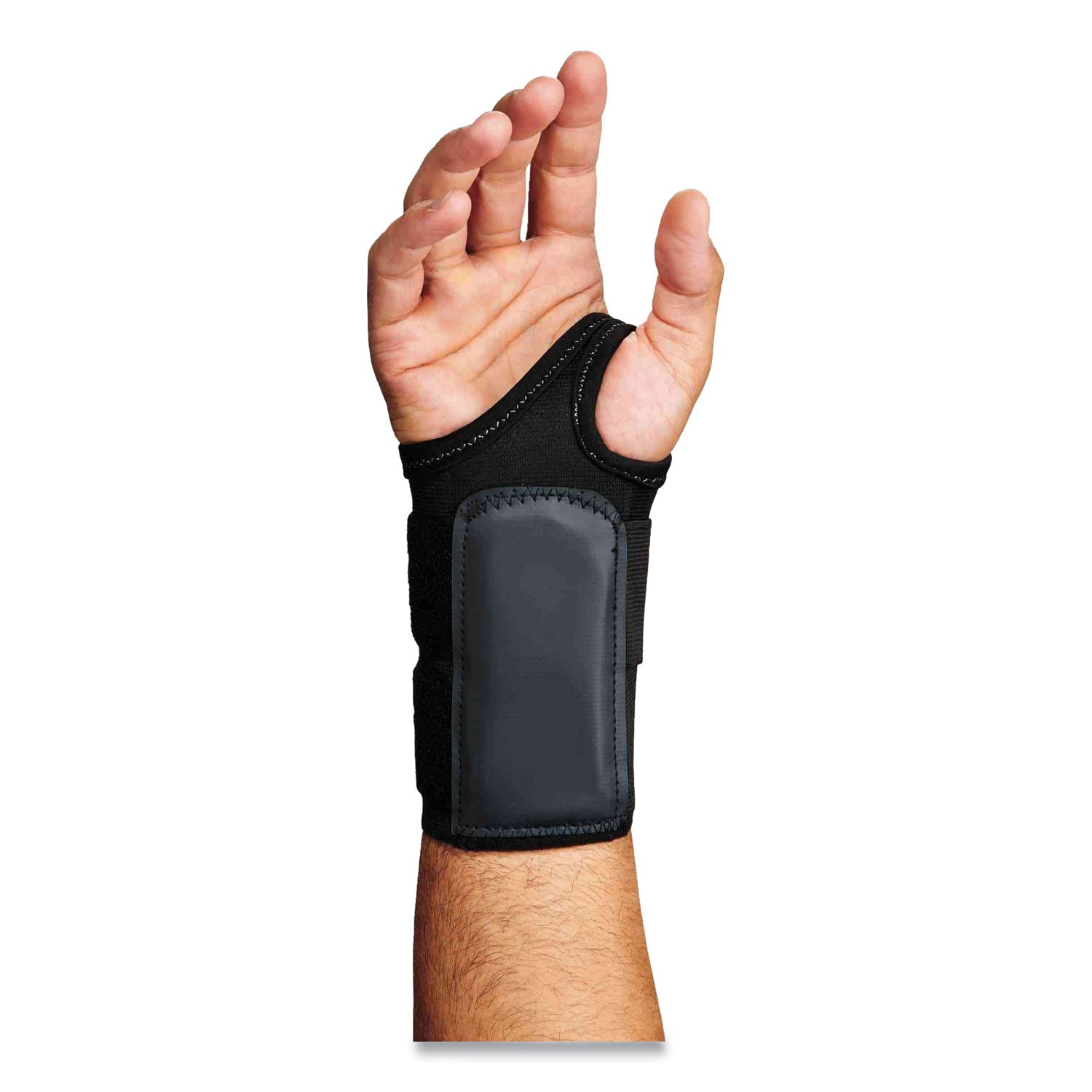 Ergodyne ProFlex 4010 Double Strap Wrist Support, Large, Right Hand, Black, Elastic, 1 Each