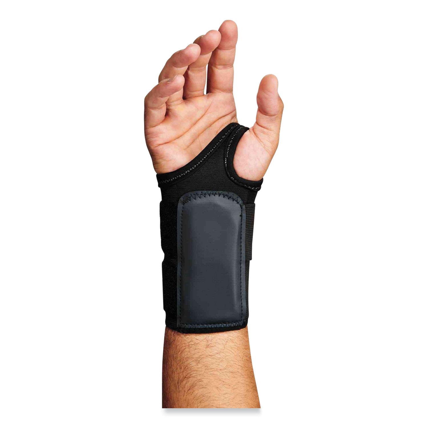 Ergodyne ProFlex 4010 Double Strap Wrist Support, Large, Left Hand, Black, Elastic, 1 Each