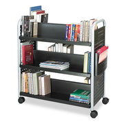 Cart 6 Shelf Scoot Book Blk