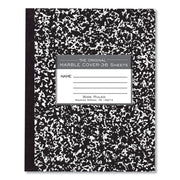 Roaring Spring Wide Ruled Flexible Cover Composition Book, 36 Sheets, 72 Pages, 8.5" x 7", Black Marble Cover, 1 Each
