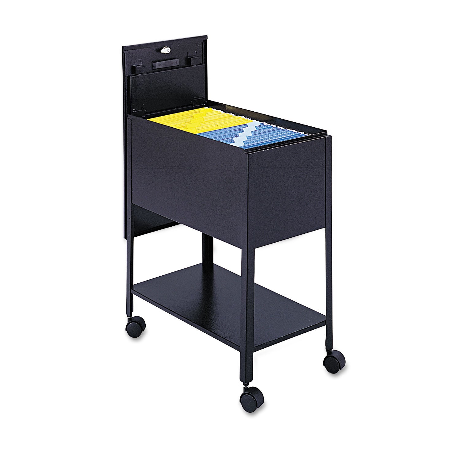Cart 24 Steel Ltr Tub File Blk