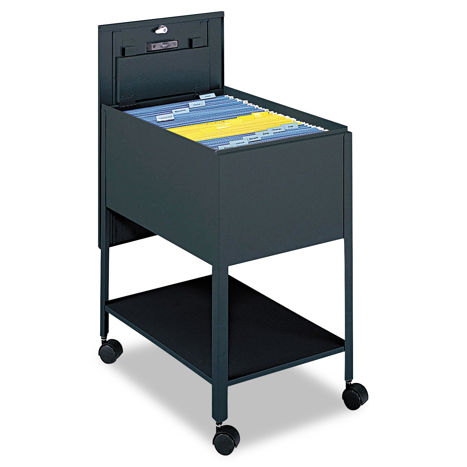 Cart 24 Steel Lgl Tub File Blk