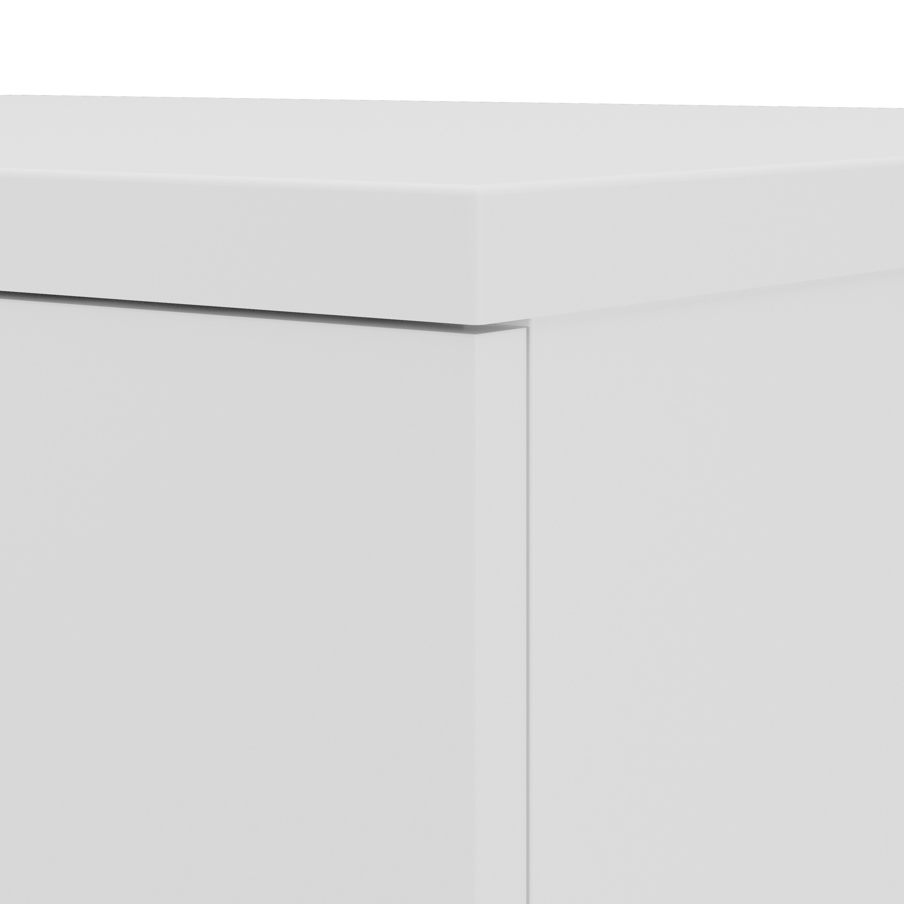 Bush Business Furniture Universal Floor Storage Cabinet with Drawers in White - 28.35" Width x 24.69" Depth x 33.98" Height