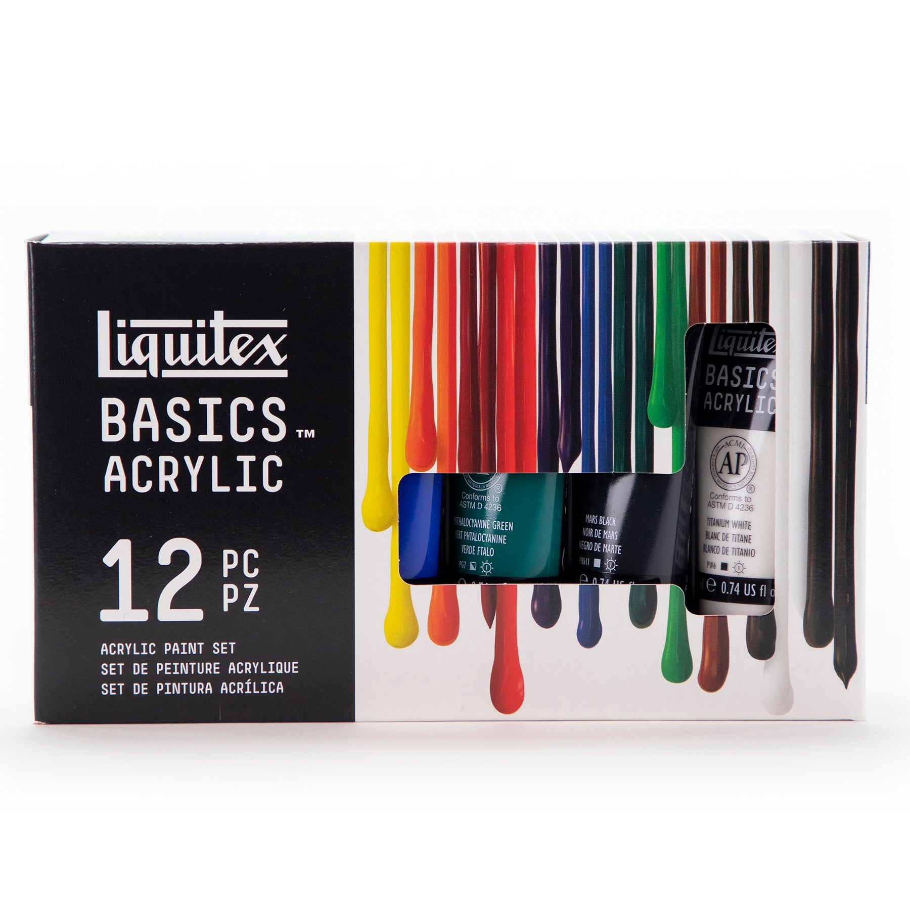 LQ BASICS Acrylic Color 12 x 22ml Tube Set