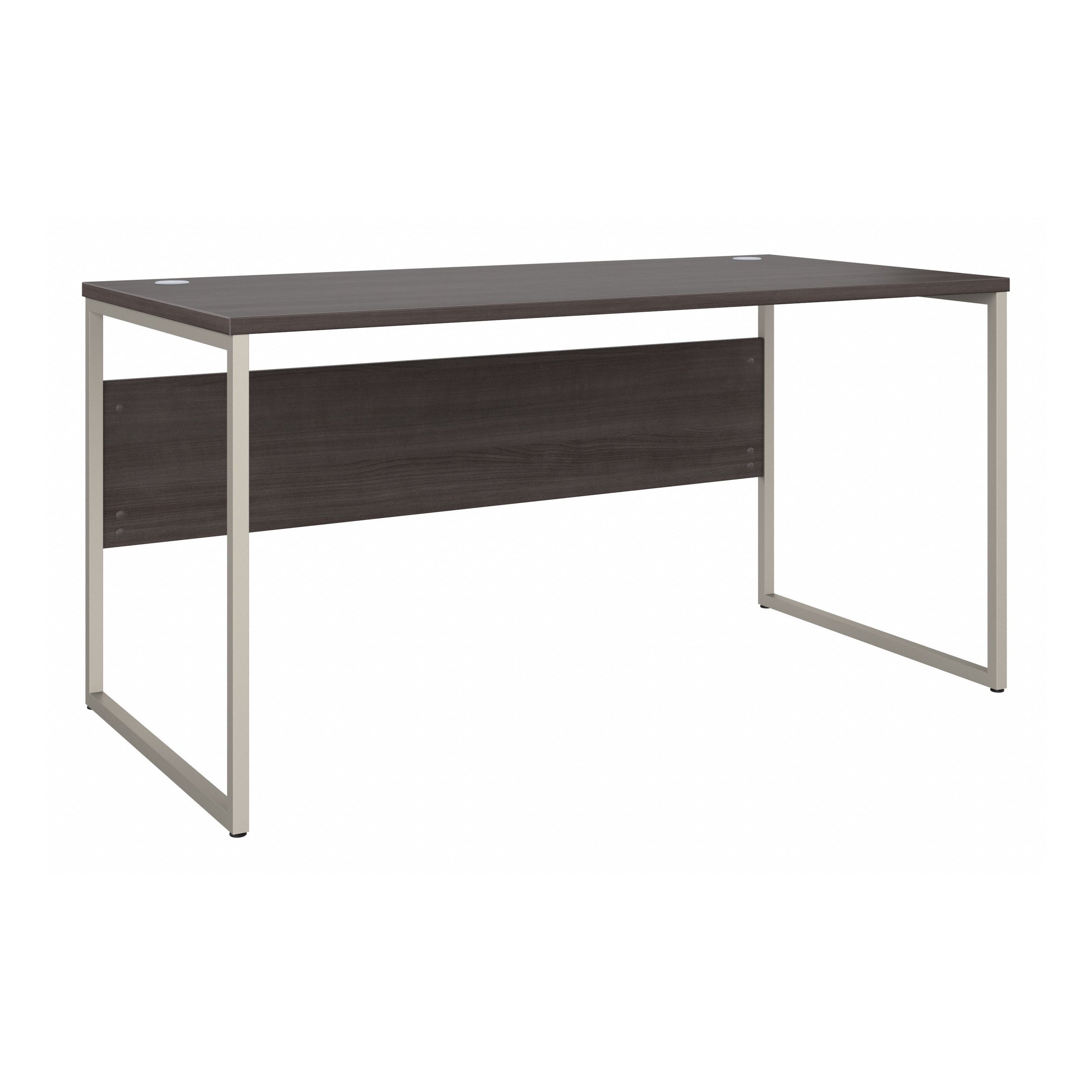 Bush Business Furniture Hybrid 60W x 30D Computer Table Desk with Metal Legs in Storm Gray - 59.45" Width x 29.37" Depth x 29.91" Height
