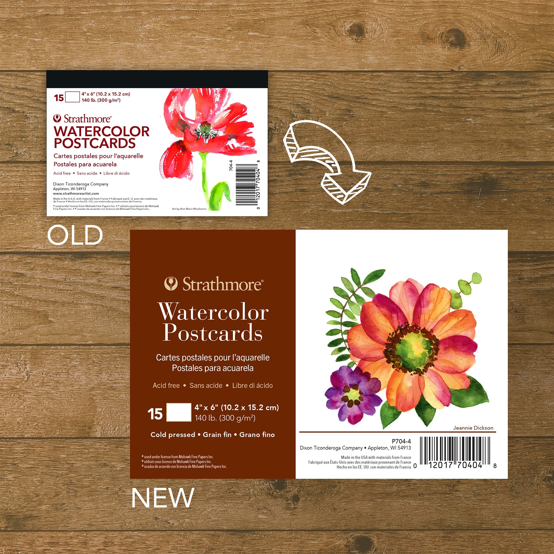 400 Series Watercolor Paper Postcards, 4x6 inch, Pack of 15