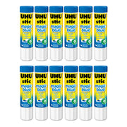 UHU Stic Magic Blue Glue Stick, Dries Clear, 21 g, Pack of 12