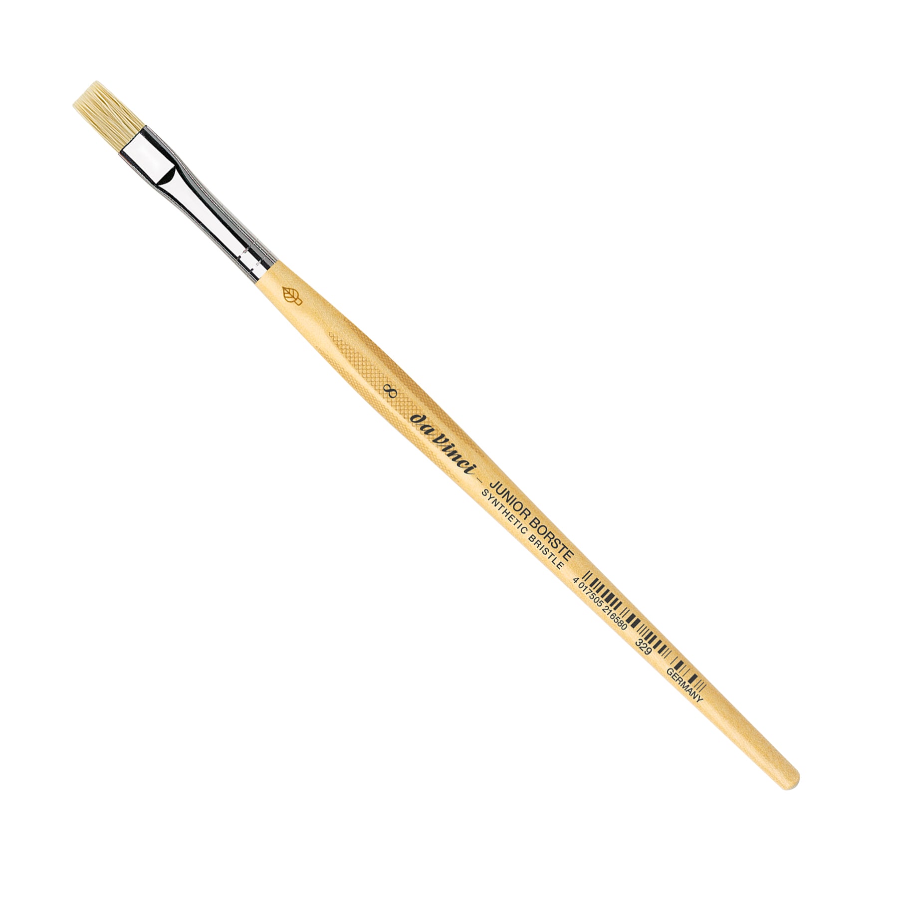 JUNIOR BORSTE Synthetic Student Brush, Synthetic, Tempera, Flat, Series 329, Size 8