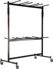 NPS® Double-Tier Hanging Chair Truck w/ High Back Chair Extension Bar, Frame Color: Brown