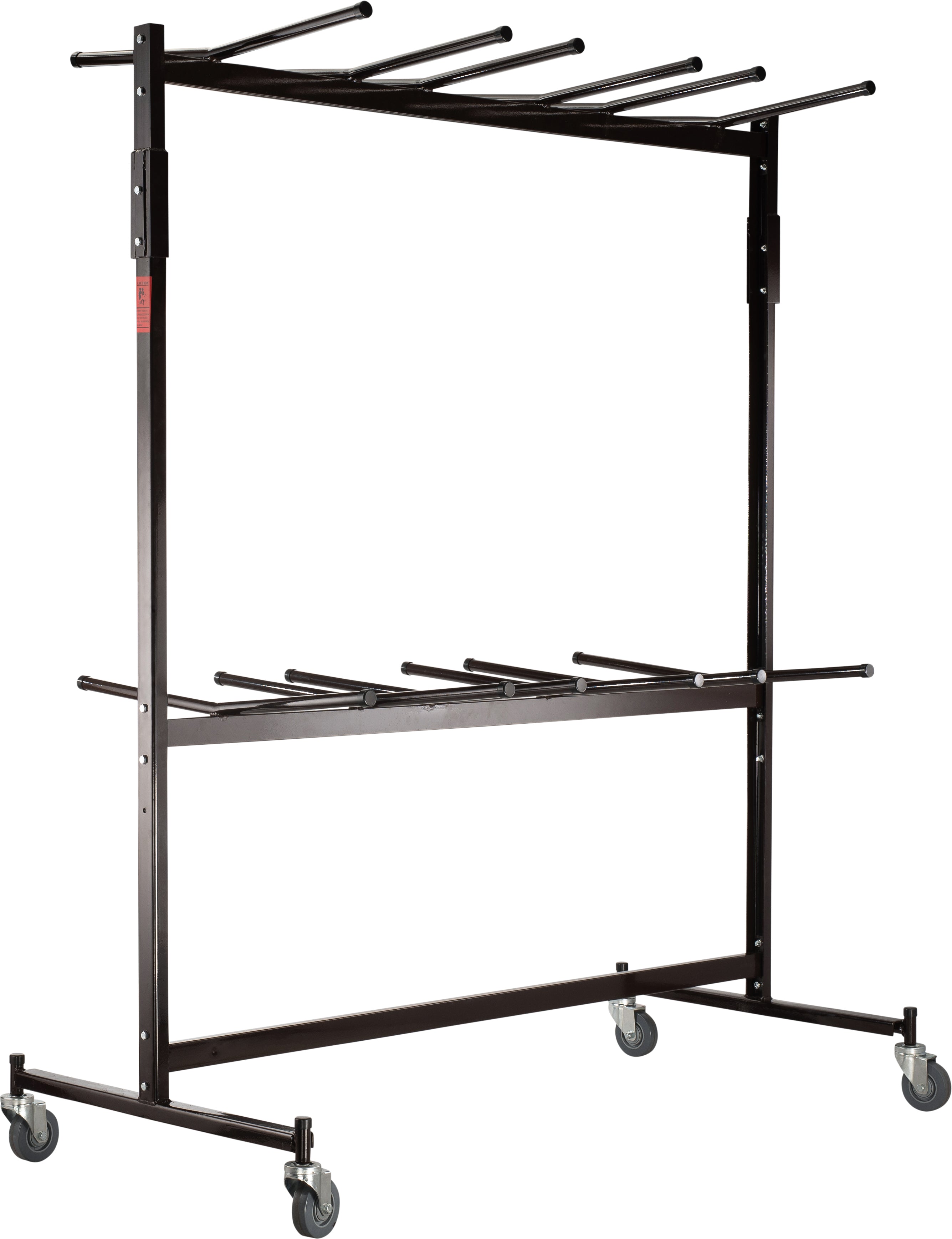 NPS® Double-Tier Hanging Chair Truck w/ High Back Chair Extension Bar, Frame Color: Brown