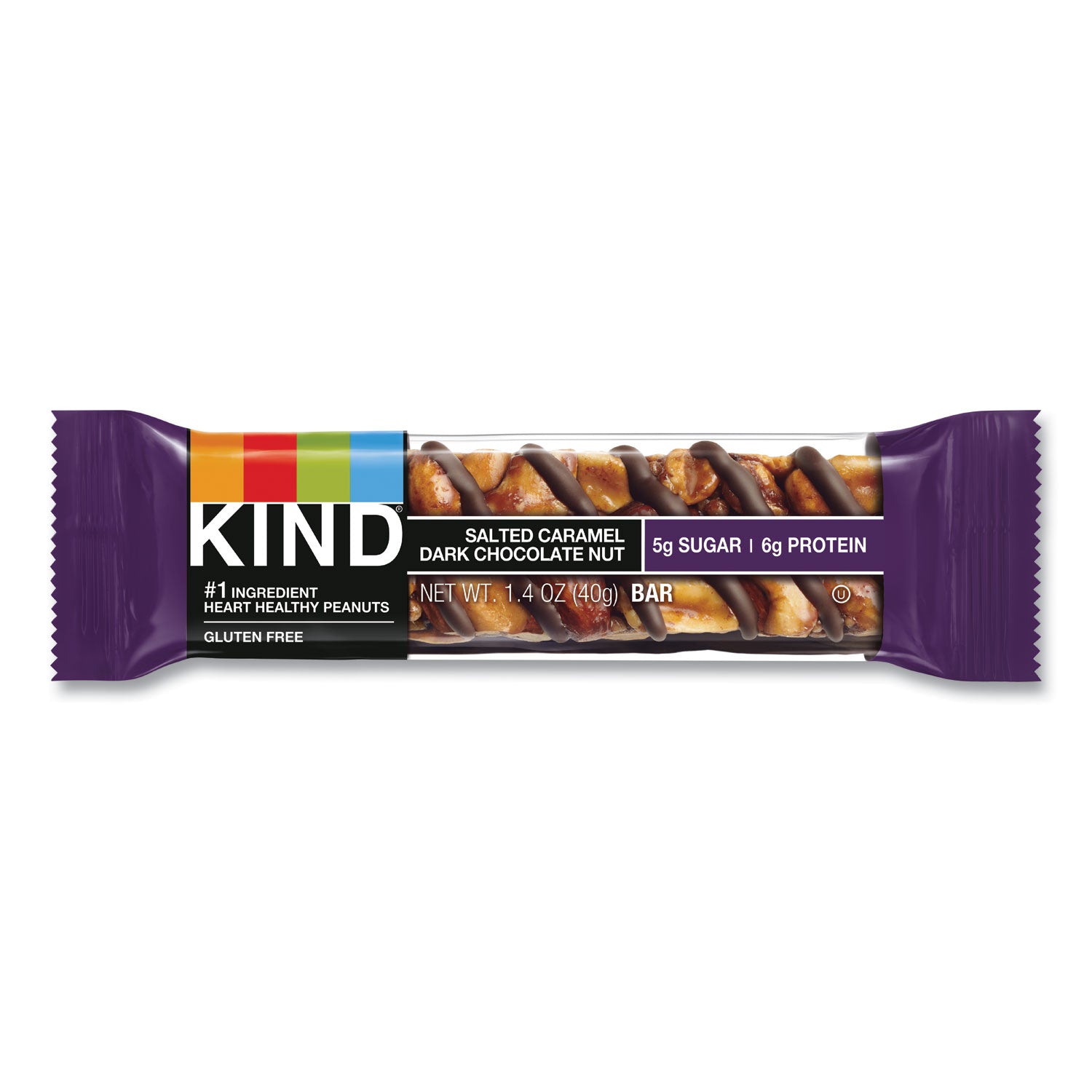 Gluten-free, Trans Fat Free, Sulfur dioxide-free, Low Sodium, No Artificial Flavor, Low Glycemic - Salted Caramel Dark Chocolate Nut - 1.40 oz - 12 / Box