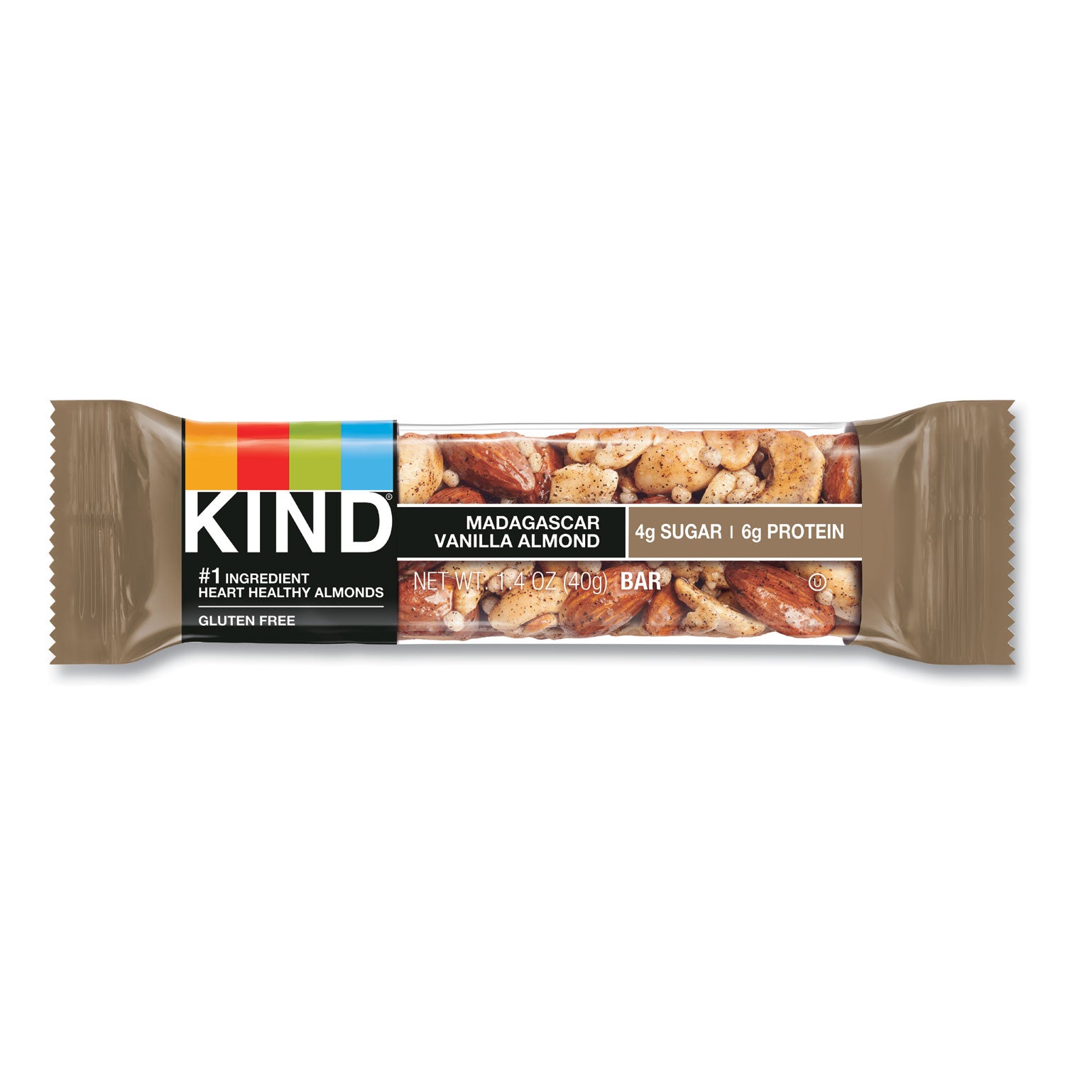 Trans Fat Free, High-fiber, Low Sodium, Dairy-free, Gluten-free - Madagascar Vanilla Almond - 1.41 oz - 1 Box